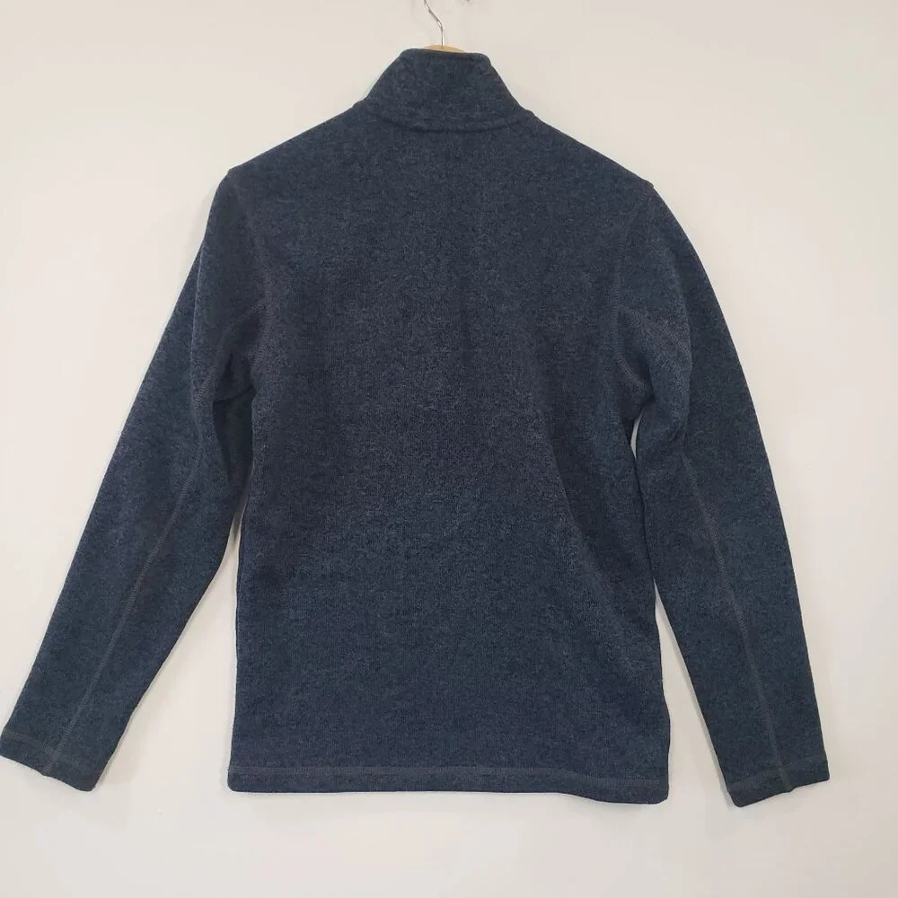 Eddie Bauer Mens Blue 1/4 Zip‎ Pullover Fleece Sweater Size S Outdoor Layering